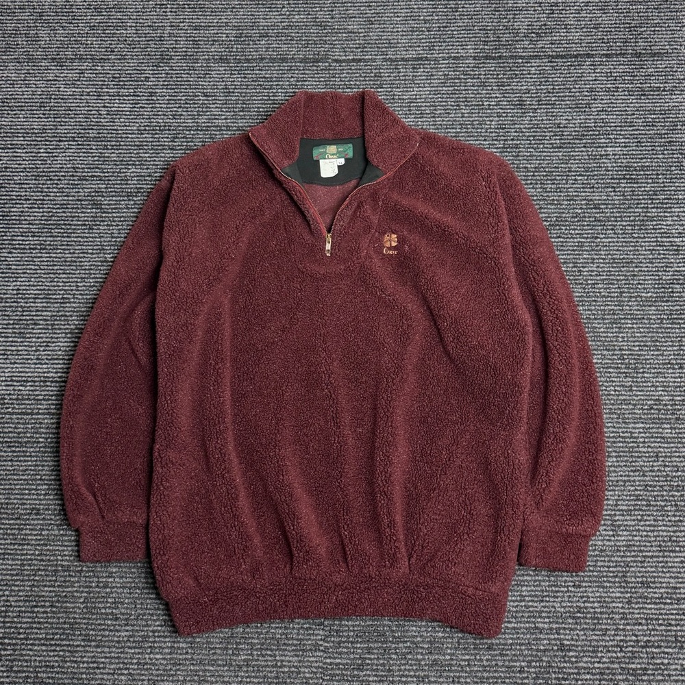 Vintage Orvis Sweater Men XL Sherpa Berber Fleece Jacket Fuzzy Made In USA 90s